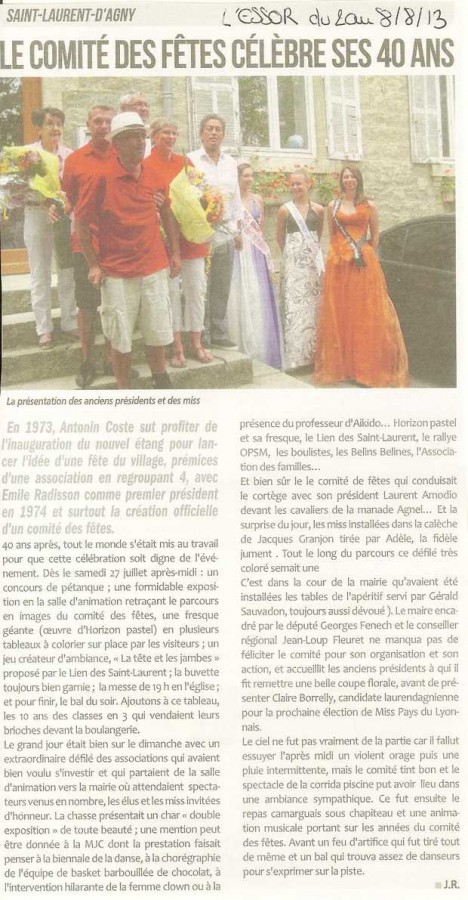 Le Comite des fetes celebre ses 40 ans
