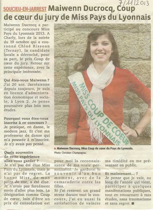 Maiwenn Coup de coeur du jury de Miss pl