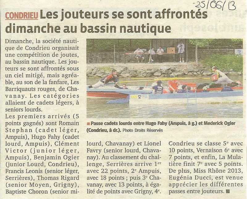 Les jouteurs se sont affrontés dimanche au bassin nautique