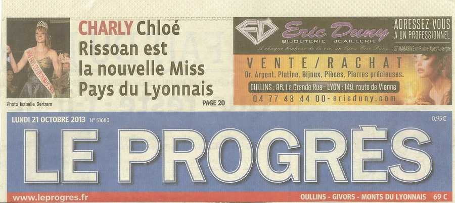 Chloé est la nouvelle Miss Pays du Lyonnais
