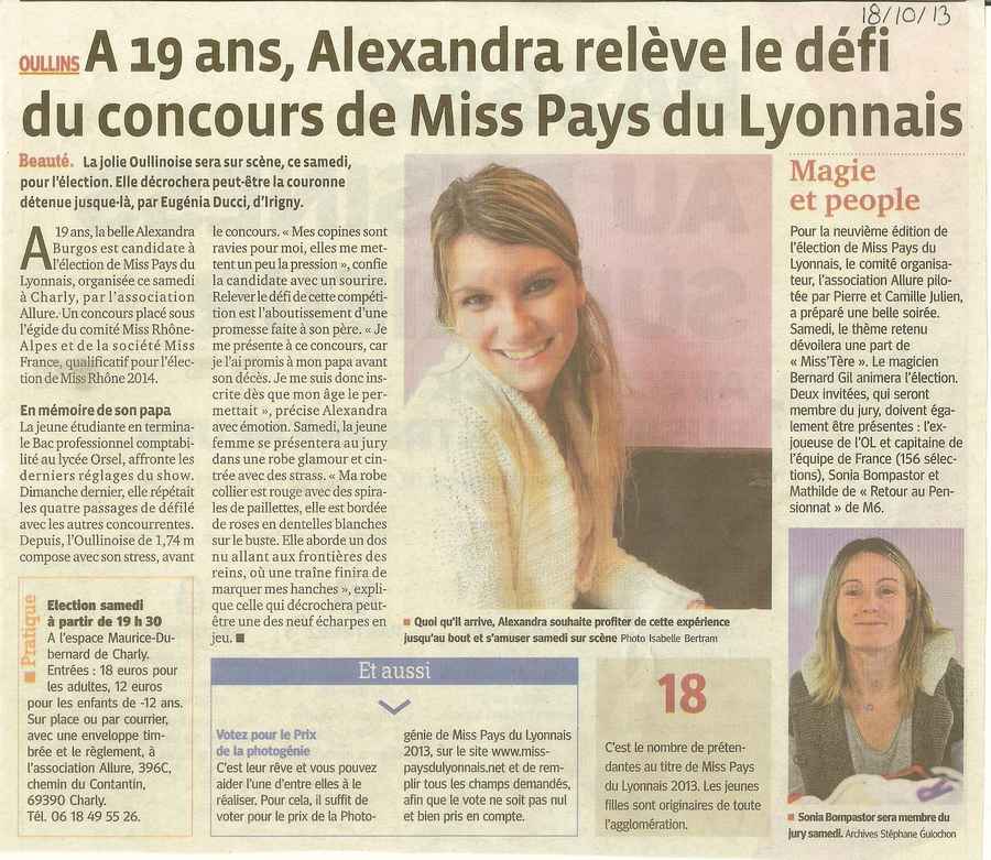 A 19 ans Alexandra relève le défi du concours de Miss PL