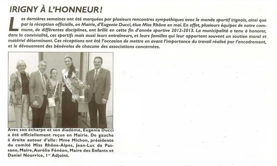 Irigny à l'honneur Site