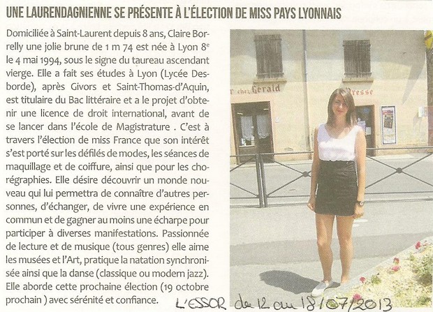 Une laurendagnienne se presente a l election de Miss PL Site