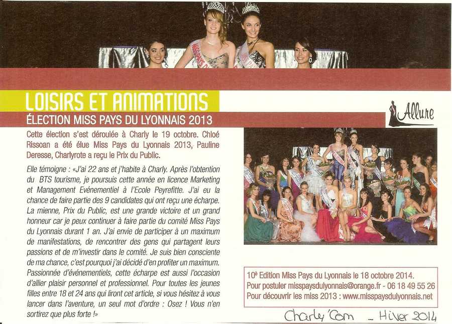 Election Miss Pays du Lyonnais 2013