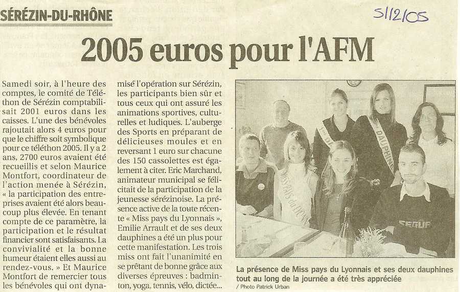 2005 euros pour l'AFM