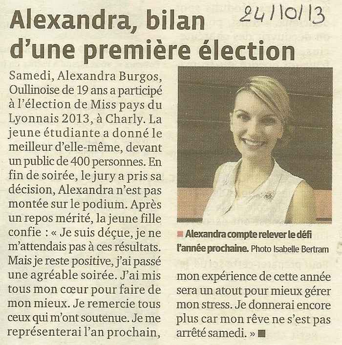 Alexandra bilan d'une première élection