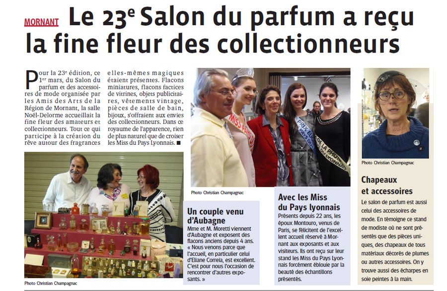 Le 23 salon du parfum a recu la fine fleur des collectionneurs