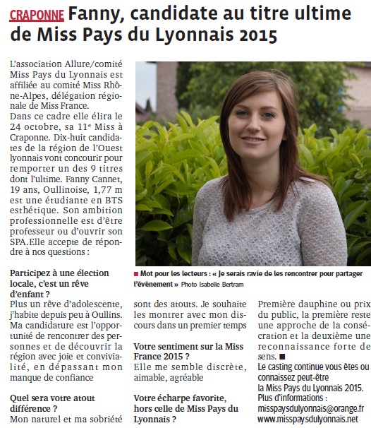 Fanny candidate au titre ultime de MPL 2015