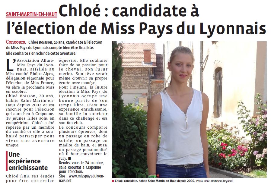 Chloé candidate à l'élection de MPL