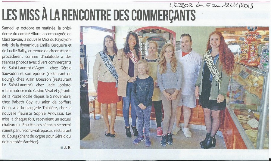 Les Miss à la rencontre des commerçants